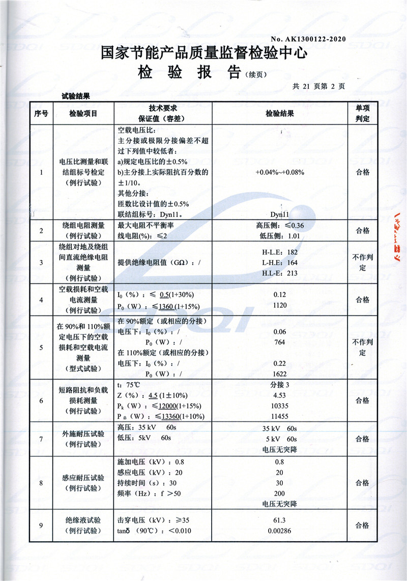高低压试验报告-S11-1250丛台丛台丛台油浸式变压器-2.jpg